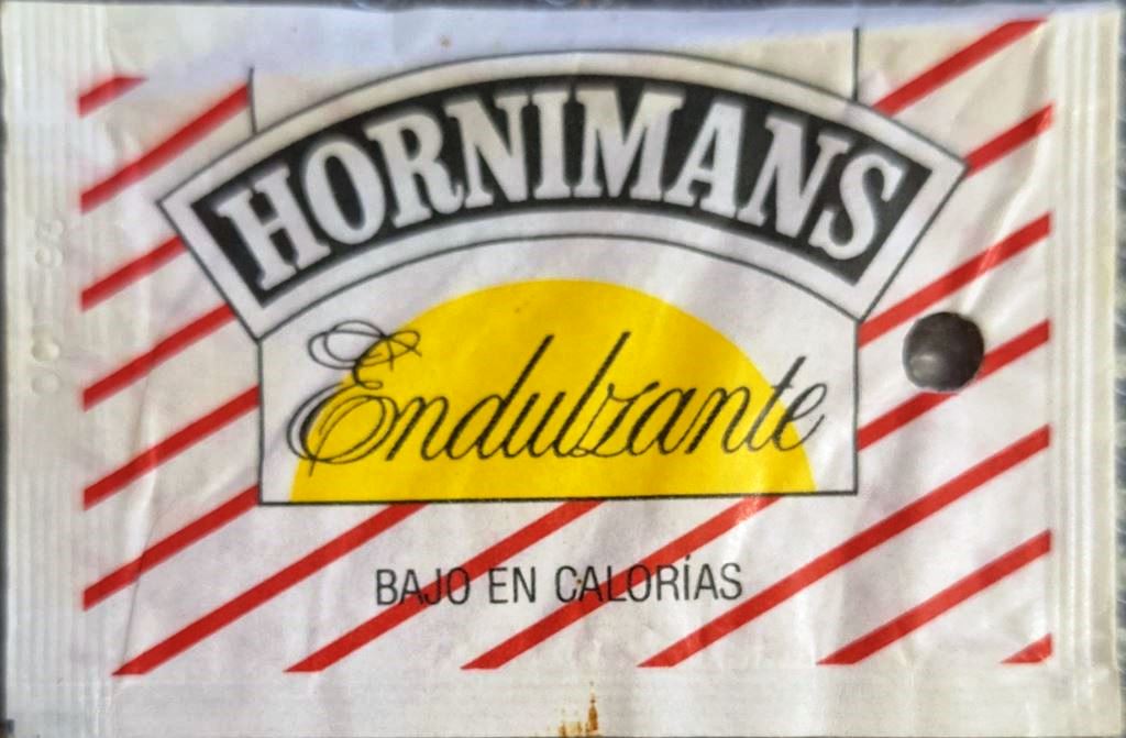 Sobres de edulcorantes de edulcorante HORNIMANS.
