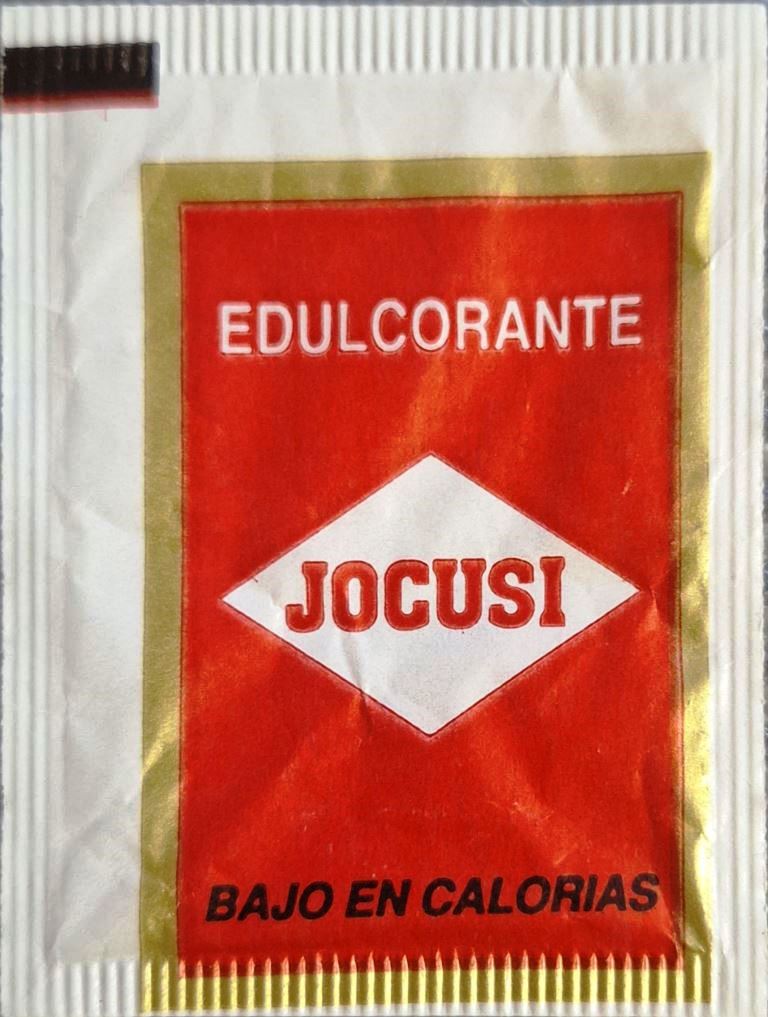 Sobres de edulcorantes de la marca de edulcorante JOCUSI.