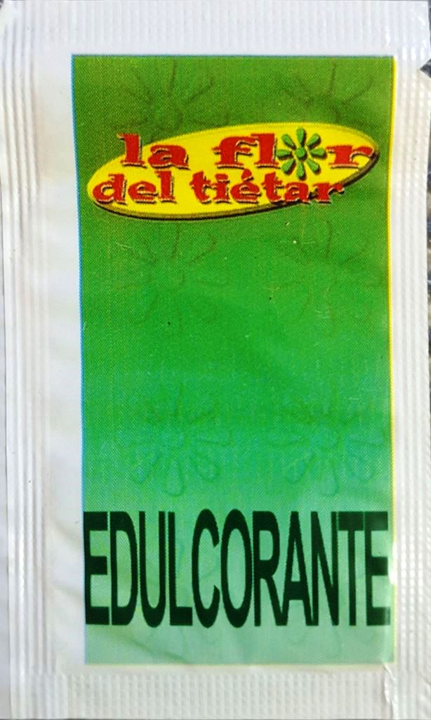 Sobres de edulcorantes de la marca de edulcorante LA FLOR DEL TIETAR.