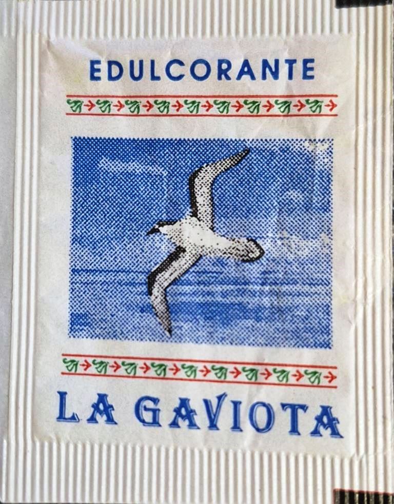 Sobres de edulcorantes de la marca de edulcorante LA GAVIOTA.