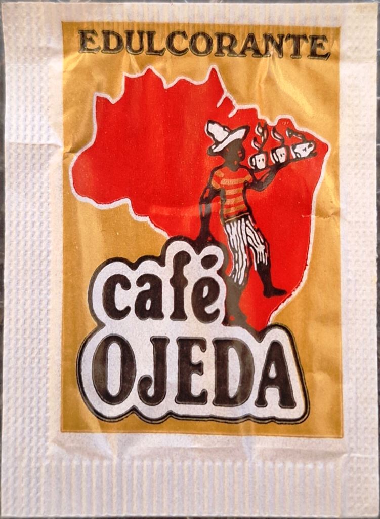 Sobres de edulcorantes de la marca de café 0JEDA.