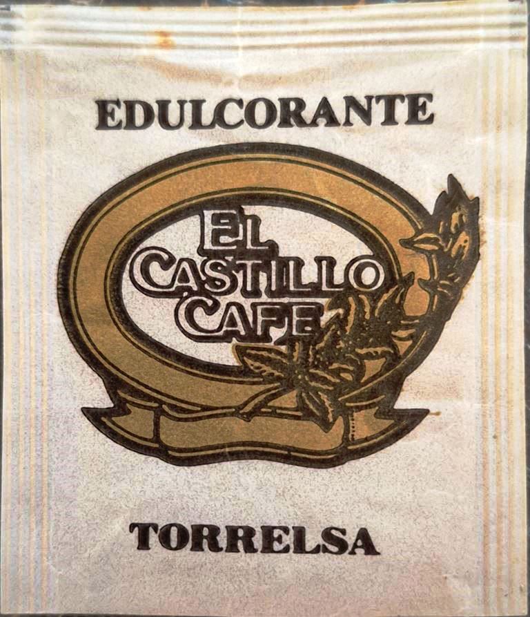 Sobres de edulcorantes de la marca de café TORRELSA