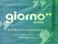 Sobres de edulcorantes de la marca de café GIORNO.