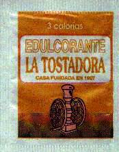 Sobres de edulcorantes de la marca de café LA TOSTADORA.