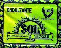 Sobres de edulcorantes de la marca de café SOL