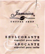 Sobres de edulcorantes de la marca de café JAMAICA.