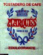 Sobres de edulcorantes de la marca de café MARQUES.