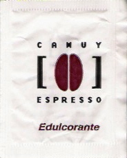 Sobres de edulcorantes de la marca de café CAMUY.