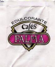 Sobres de edulcorantes de la marca de café PALMA.