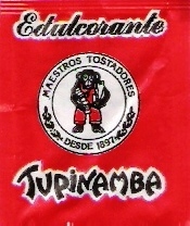 Sobres de edulcorantes de la marca de café TUPINAMBA