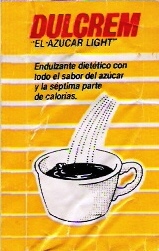 Sobres de edulcorantes de la marca de edulcorante DULCREM