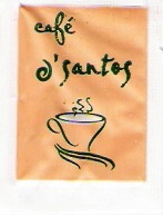 Sobres de edulcorantes de la marca de café 0'SANTOS.