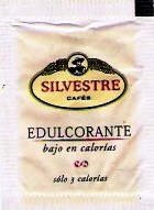 Sobres de edulcorantes de la marca de café SILVESTRE