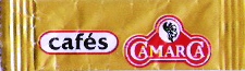 Sobres de edulcorantes de la marca de café CAMARCA.