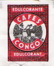 Sobres de edulcorantes de la marca de café CONGO.