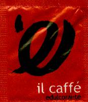 Sobres de edulcorantes de la marca de café E.