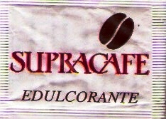 Sobres de edulcorantes de la marca de café SUPRACAFÉ