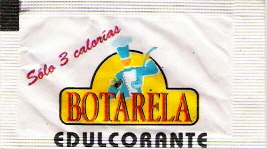 Sobres de edulcorantes de la marca de edulcorante BOTARELA