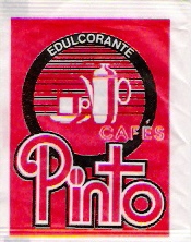Sobres de edulcorantes de la marca de café PINTO.