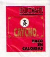 Sobres de edulcorantes de la marca de café CAYCHO.