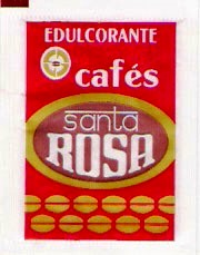 Sobres de edulcorantes de la marca de café SANTA ROSA
