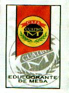 Sobres de edulcorantes de la marca de café CUATRO M.