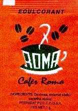 Sobres de edulcorantes de la marca de café ROMA.