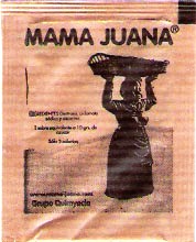 Sobres de edulcorantes de la marca de edulcorante MAMA JUANA.