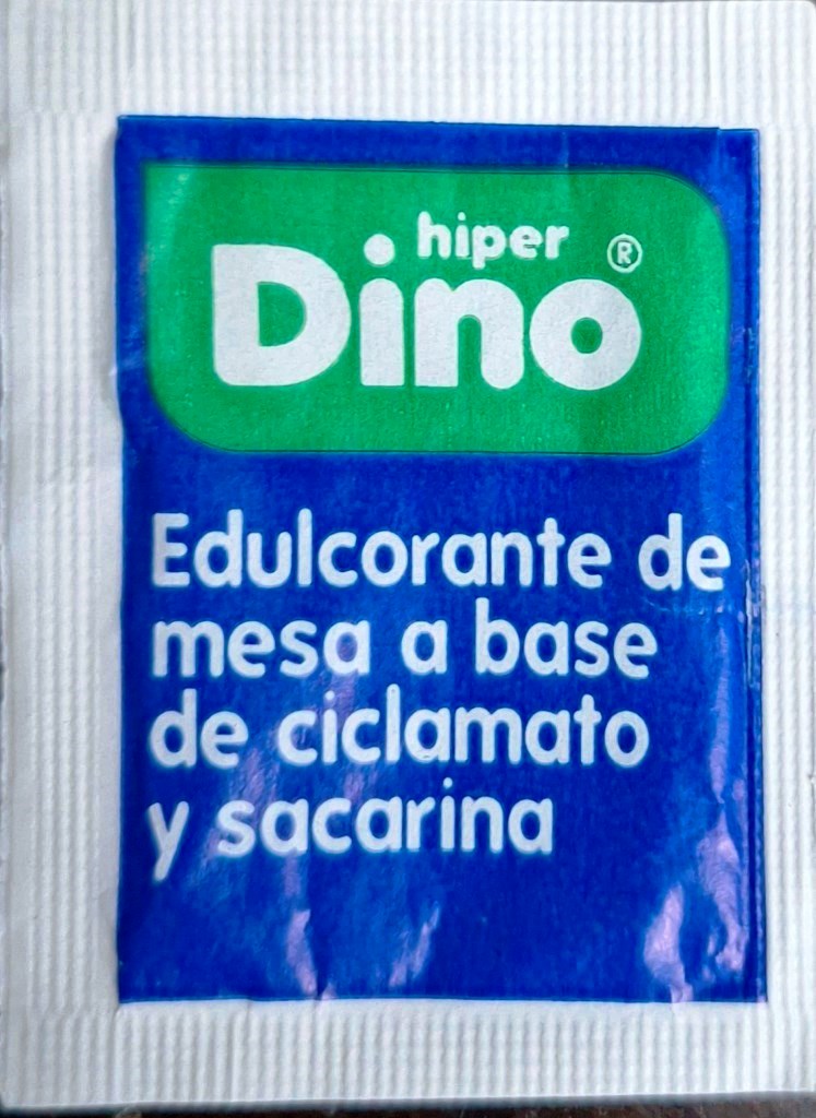 Sobres de edulcorantes de edulcorante HIPERDINO.