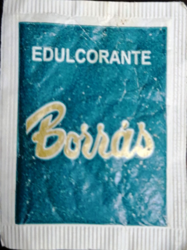 Sobres de edulcorantes de la marca de edulcorante BORRÁS