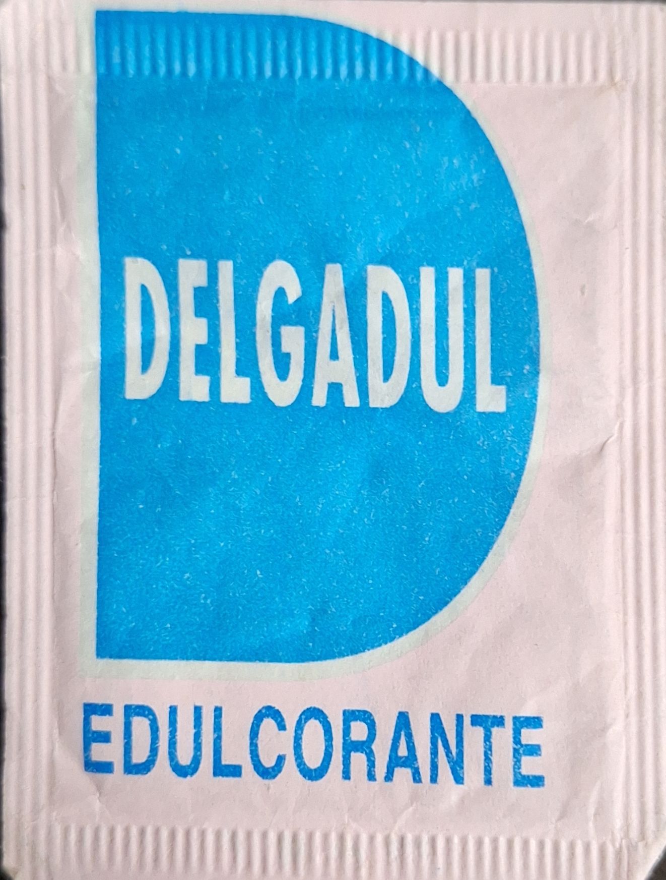 Sobres de edulcorantes de la marca de edulcorante DELGADUL