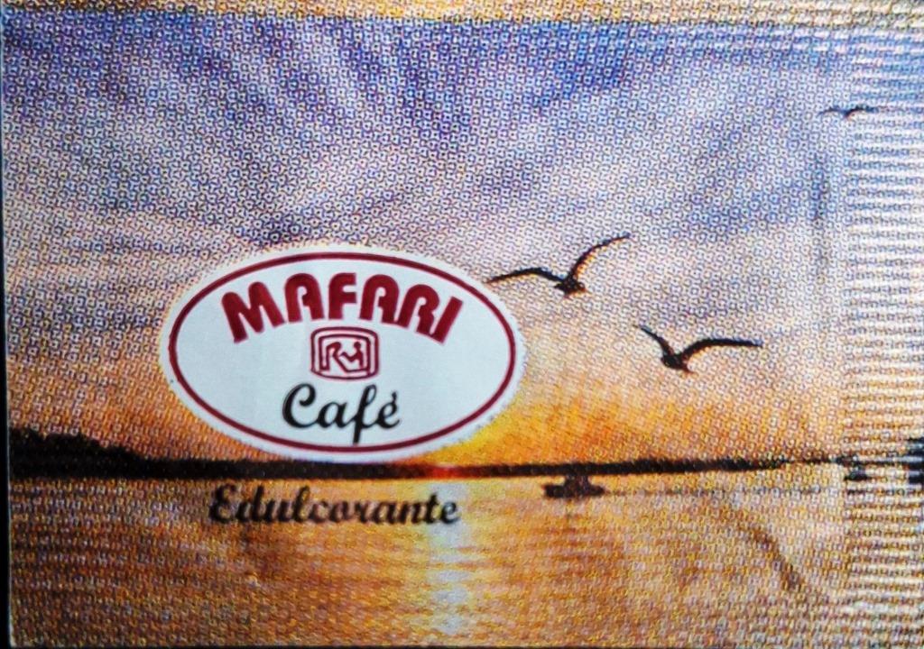Sobres de edulcorantes de la marca de café MAFARI.