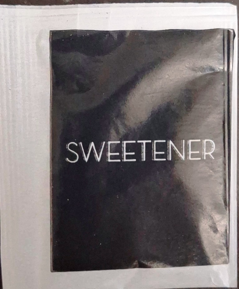 Sobres de edulcorantes de la marca de edulcorante SWEETENER.