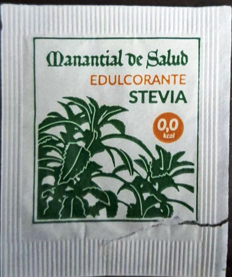 Sobres de edulcorantes de la marca de edulcorante MANANTIAL de SALUD.