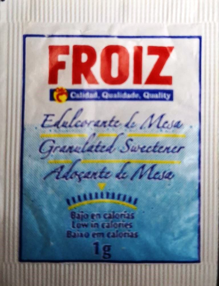Sobres de edulcorantes de la marca de edulcorante FROIZ