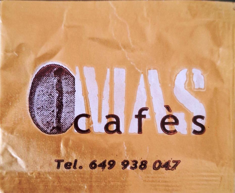 Sobres de edulcorantes de la marca de café MAS.