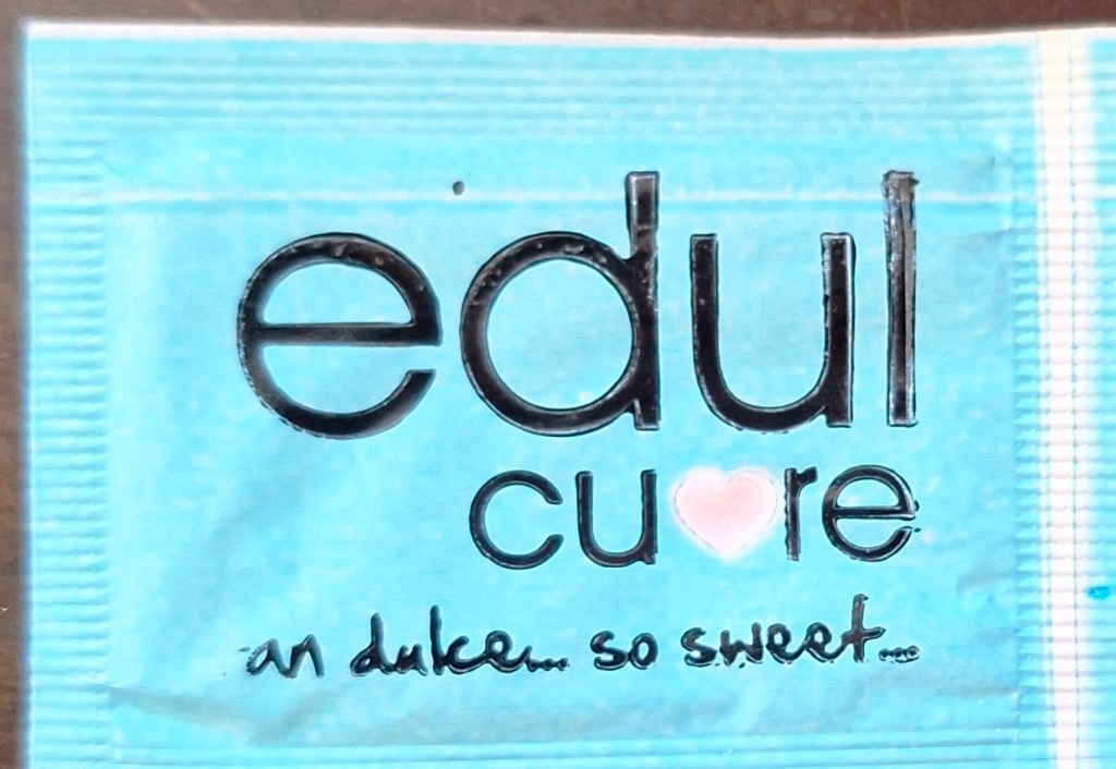 Sobres de edulcorantes de la marca de edulcorante EDULCUORE
