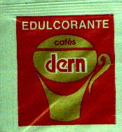 Sobres de edulcorantes de la marca de café DERN.