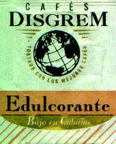 Sobres de edulcorantes de la marca de café DISGREM.