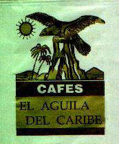 Sobres de edulcorantes de la marca de café EL AGUILA DEL CARIBE.