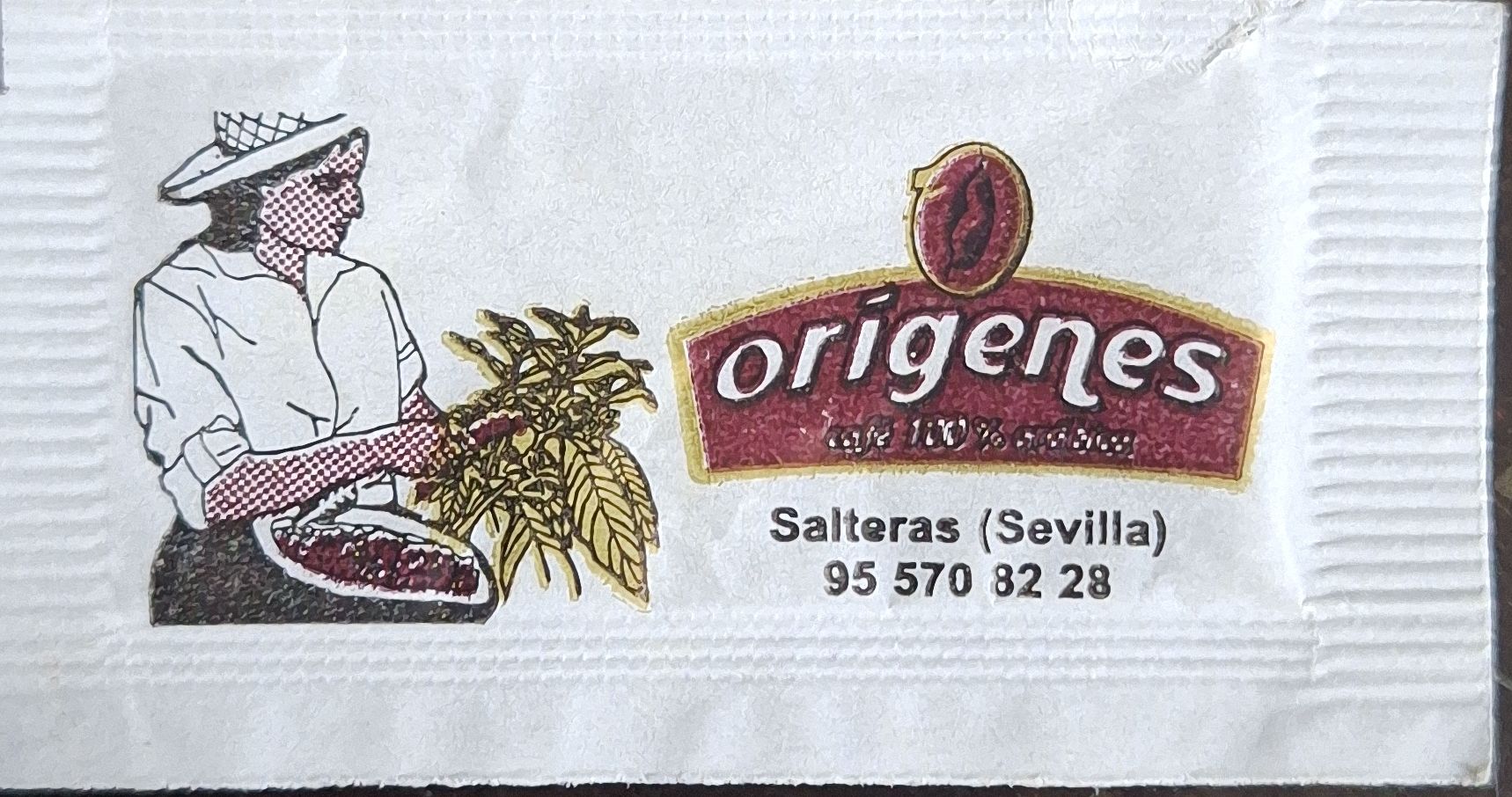 Sobres de edulcorantes de la marca de café DE ALTURA.