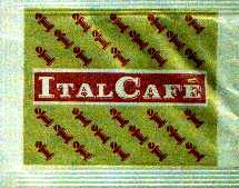 Sobres de edulcorantes de la marca de café ITALCAFFÉ.
