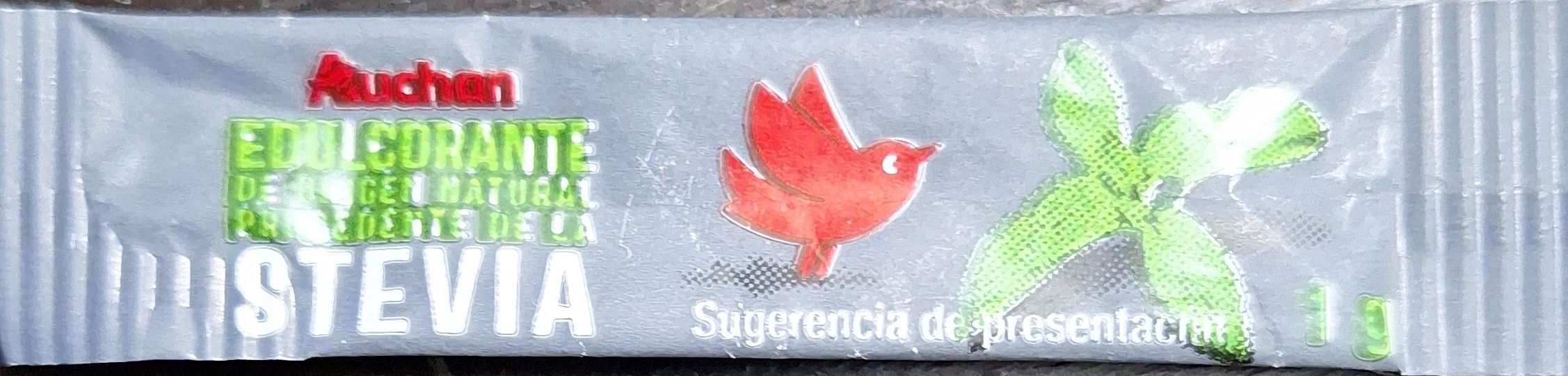 Sobres de edulcorantes de la marca de edulcorante AUCHAN