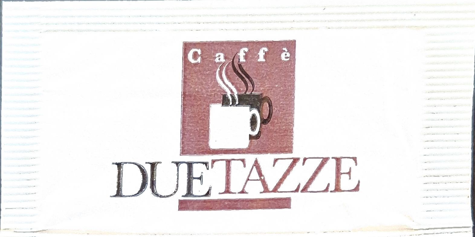Sobres de edulcorantes de la marca de café DUE TAZZE.