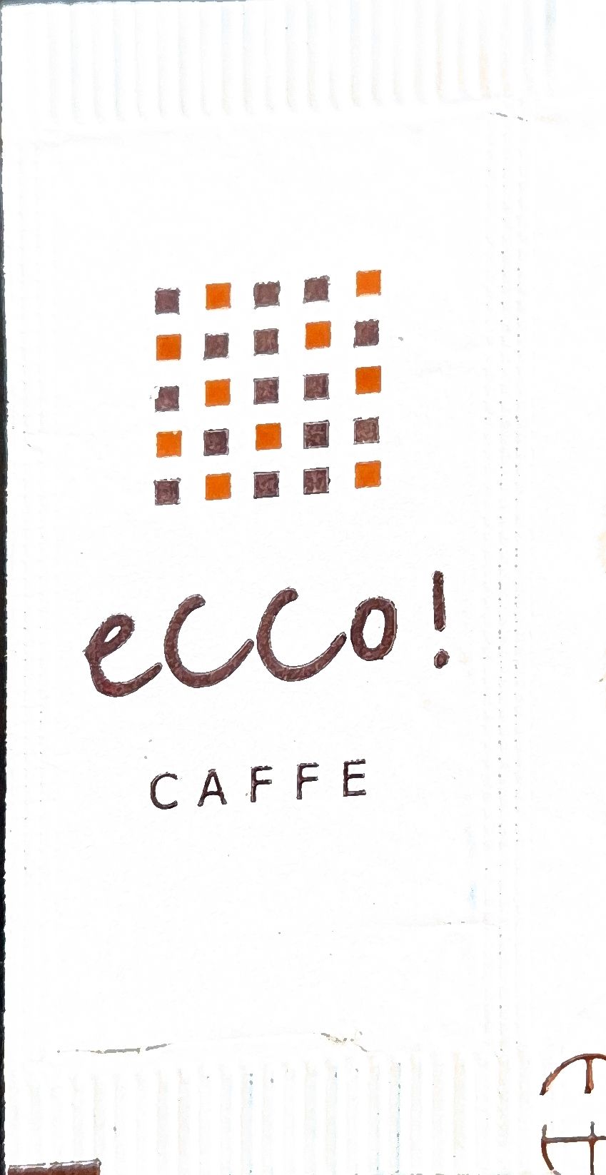 Sobres de edulcorantes de la marca de café ECCO.