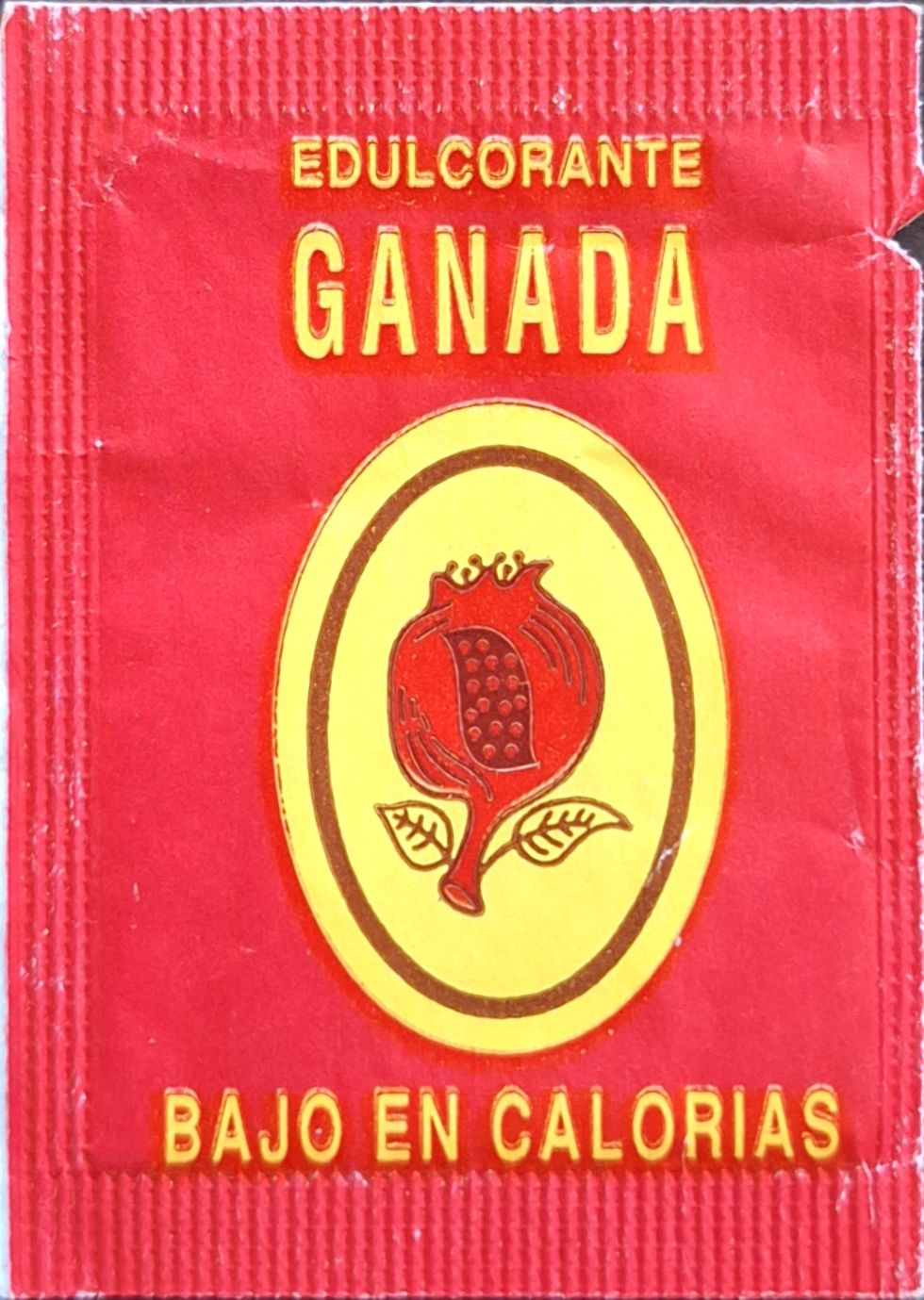 Sobres de edulcorantes de la marca de café GANADA.
