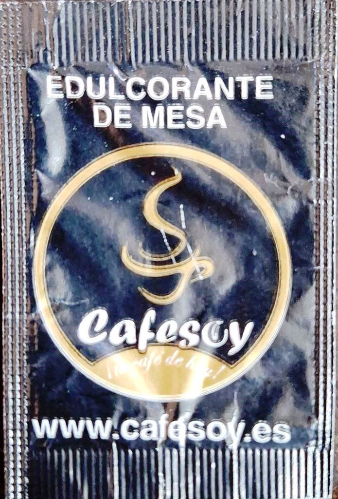 Sobres de edulcorantes de la marca de café SOY