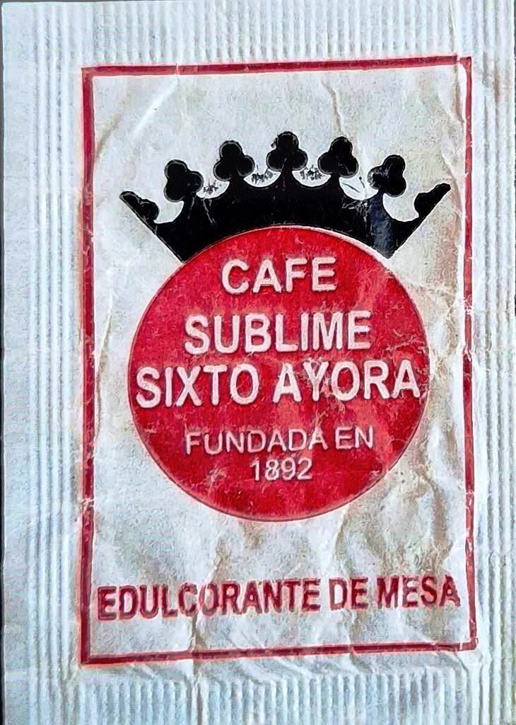 Sobres de edulcorantes de la marca de café SUBLIME