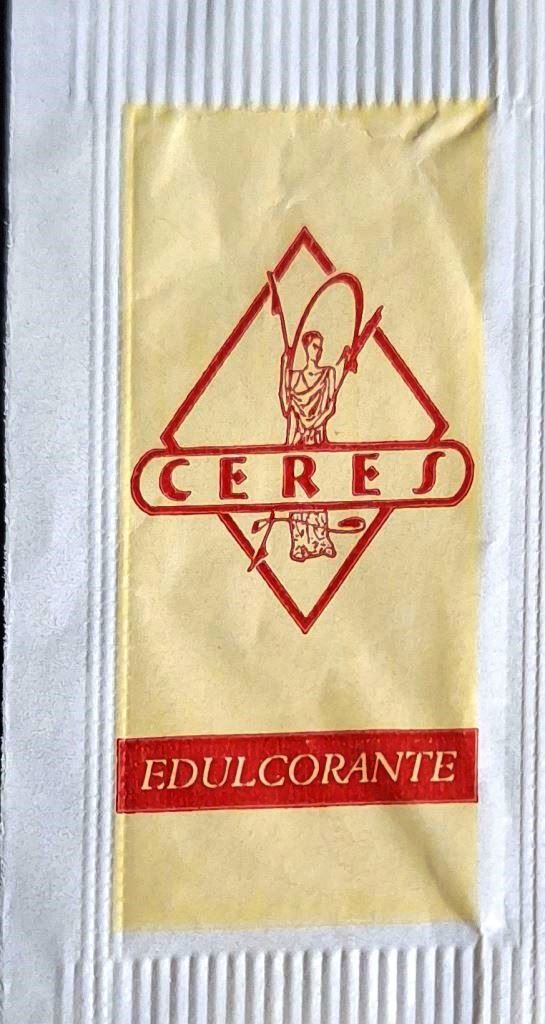 Sobres de edulcorantes de la marca de edulcorante CERES
