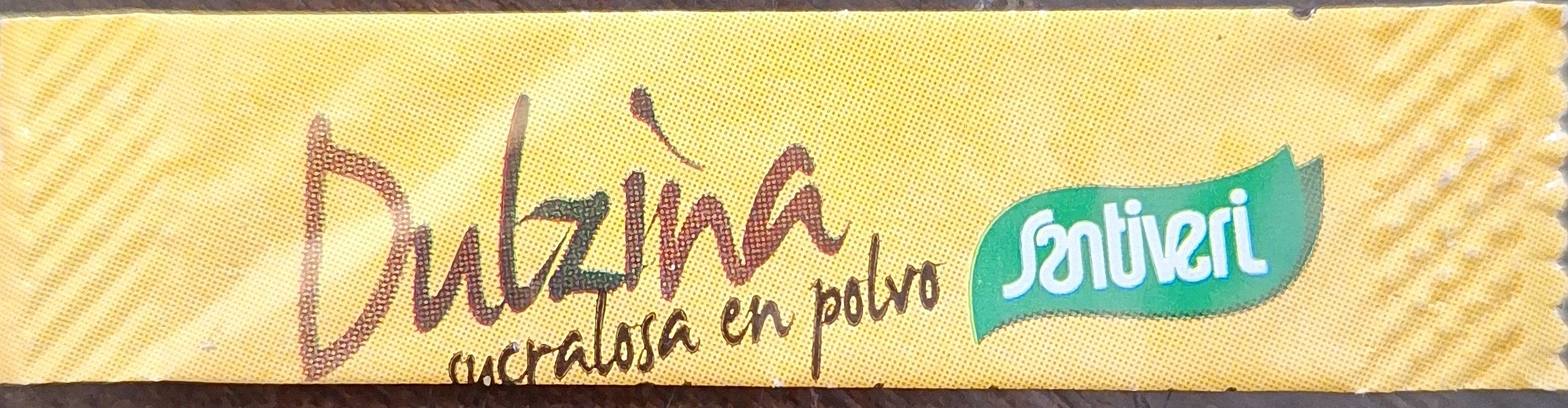 Sobres de edulcorantes de la marca de edulcorante DULZINA